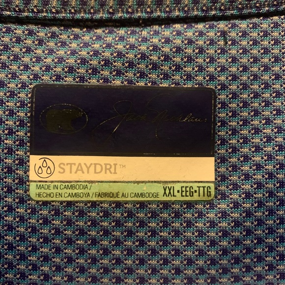 Light Blue Jack Nicklaus Golf Shirt Mens 2x - Picture 3 of 7